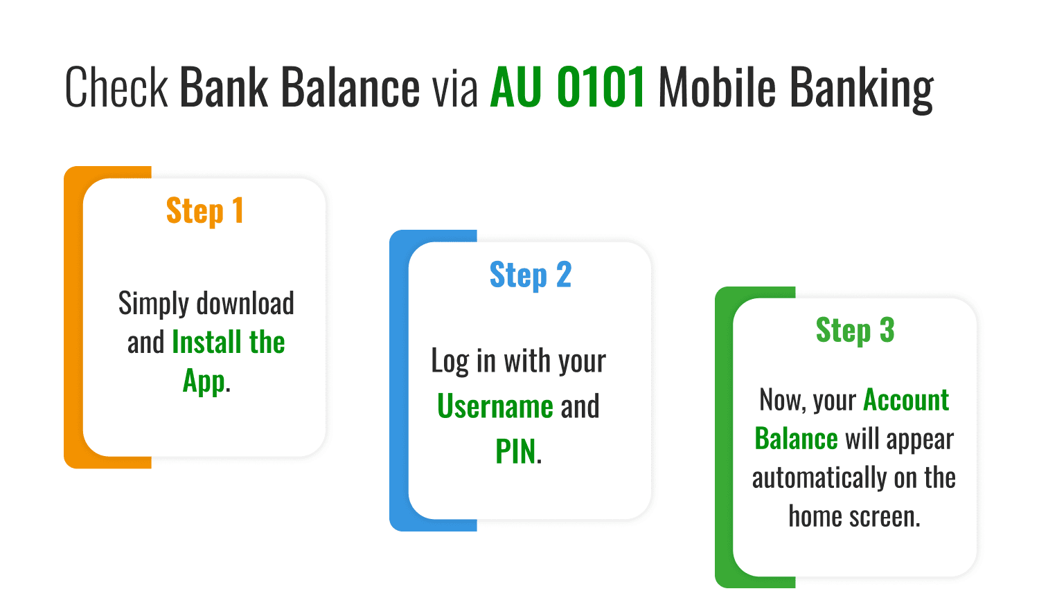 Use the AU 0101 Mobile Banking App Bank to Check the Balance